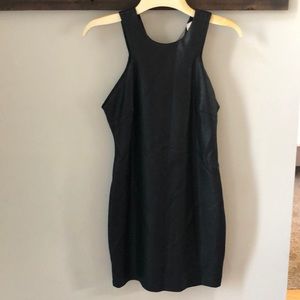 Faux leather dress